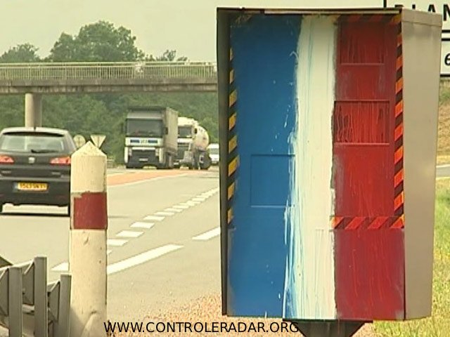 painted speed camera